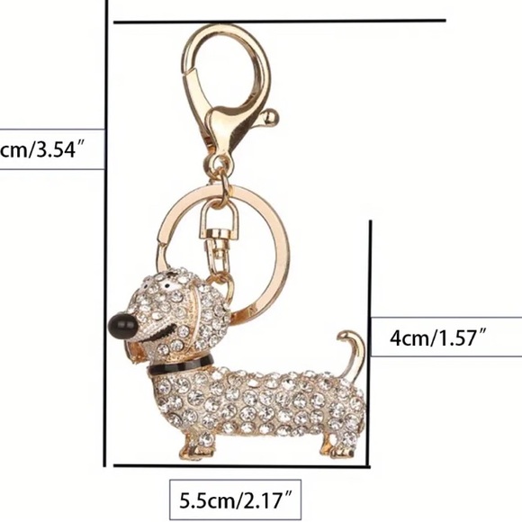 NWOT DACHSHUND PURSE CHARM KEYCHAIN - Picture 3 of 4